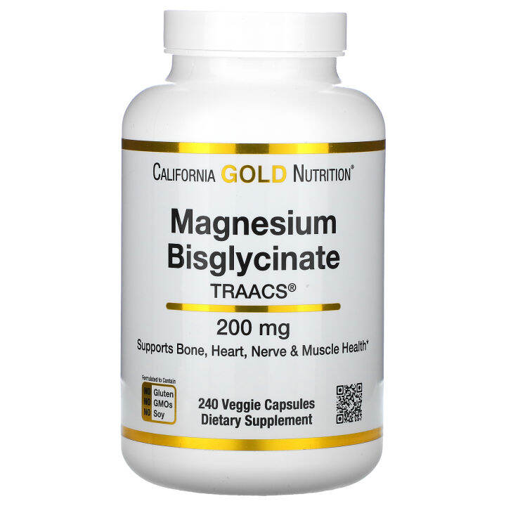 [PREORDER] CALIFORNIA GOLD NUTRITION MAGNESIUM BISGLYCINATE 200 MG 240