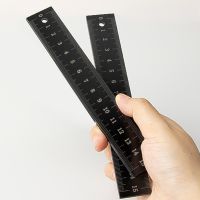 、’】【‘ 2Pcs Student School Accuracy Durable Engineering Measuring Tool Shatterproof Metal Ruler Thicken Professional Office Supplies