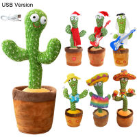 Kids Dancing Cactus Toys, Cactus Plush Toys with 120 Songs Dancing and Twisting Cactus Luminous Recording Learning Education Toy
