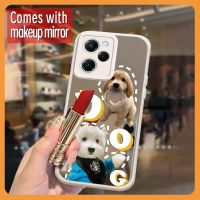 texture dustproof Phone Case For Redmi Note12 Pro Speed/Poco X5 Pro 5G Makeup mirror Anti drop airbag Liquid silicone