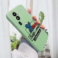 เคส PMP สำหรับ OPPO Reno10 Pro + 5G การ์ตูน Sesame Street ELMO คุ้กกี้มอนสเตอร์เคสโทรศัพท์ของเหลวสี่เหลี่ยมดั้งเดิมปลอกซิลิโคนเคสป้องกันทนแรงกระแทกกล้องคลุมทั้งหมด