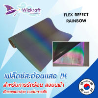 เฟล็กซ์สะท้อนแสง Reflective flex เฟล็กสะท้อนแสง สี เรนโบว์ เฟล็กตัด เฟล็กสะท้อนแสง จากเกาหลี reflect rainbow-02