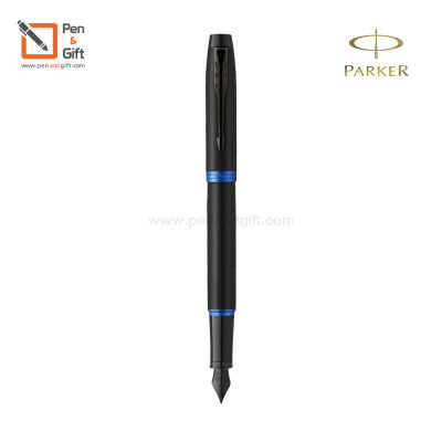 PARKER IM Pro Marine Blue Ring CT Fountain Pen - PARKER ปากกาหมึกซึม ป๊ากเกอร์ ไอเอ็ม โปร มารีน บลู ริง คลิปเงิน [Penandgift]