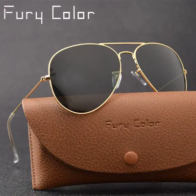 High Quality G15 Glass Lens women men Sunglasses uv400 aviation 3025 nd classic mirror male oculos vintage man sun Glasses