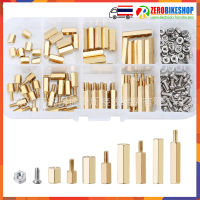 เสาเมนบอร์ด เสาค้ำ เสา ทองเหลือง 6 เหลี่ยม 3 มม. M3 Male Female Hex Brass Standoff Bolt Screw Nut Threaded Pillar PCB Board Mounts Motherboard Spacer Assortment Kit by ZEROBIKE