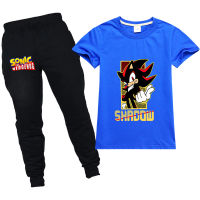 Sonic The Hedgehog ชายหญิงเสื้อยืดกางเกงชุดแขนสั้น Tees กางเกง2ชิ้นชุดผ้าฝ้ายแฟชั่นฤดูร้อนเด็กเสื้อผ้า PT1623A