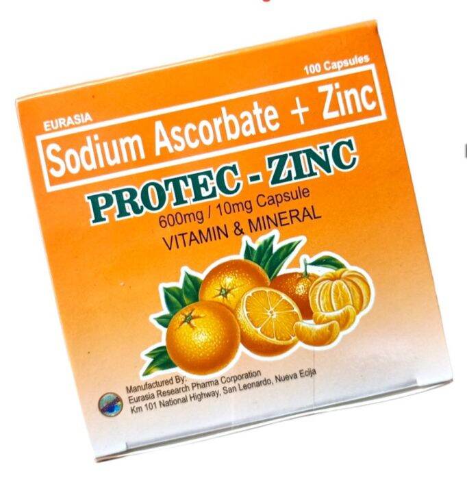 PROTECZINC (as Sodium Ascorbate + Zinc 600mg/10mg) 100's CAPSULE