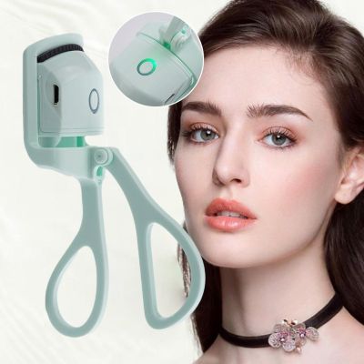 ℡ Portable Electric Heated Eyelash Curler Comb Eye Lash Eyelashes Eyelash Curls Long Tools Thermal Makeup Perm Lasting Curler