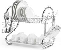 ที่วางคว่ำจาน ชั้นวางจาน ที่วางจาน ชั้นวางจาน2ชั้น ชุดวางจาน คว่ำจานสแตนเลส Dish rack 2 tier อุปกรณ์จัดเก็บในครัว สแตนเลสไม่เป็นสนิม Mixlizz Club