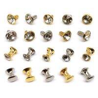 【CW】 50sets 6/8mm Cap Rhinestone Rivet for Leather Shoulder Shoe Stud Repair