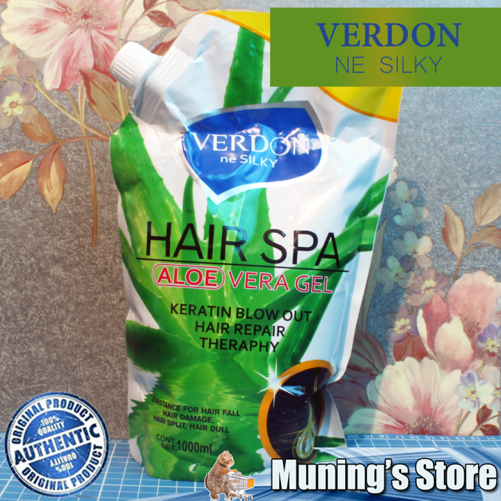 2in1 SET Verdon Ne Silky Keratin Blow Out Treatment Aloe Vera 1000ml