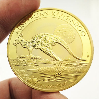 2015 ออสเตรเลีย Kangaroo Challenge เหรียญ 1oz ทองที่ระลึก Elizabeth II คอลเลกชันโลหะเหรียญของขวัญตกแต่งบ้าน-kdddd