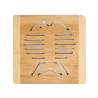 4pcs Wooden hollow placemat household coaster casserole mat potholder insulation pad dish coffee milk cup table mat home decor