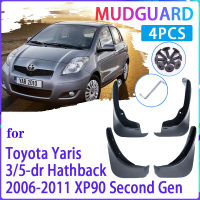 รถ Mud Flaps สำหรับ Toyota Yaris Vitz 2006 ~ 2011 XP90 2007 2008 2009 2010 Mudguard Splash Guards Fender Mudflaps อุปกรณ์เสริมอัตโนมัติ