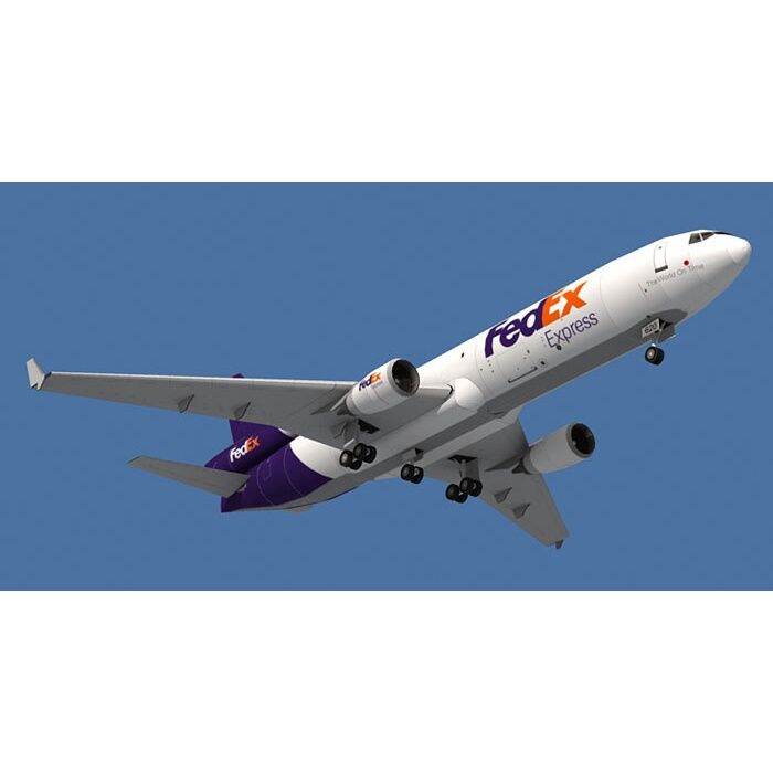 Mô hình giấy 3D máy bay Fedex Express MD-11 tỉ lệ 1/100 