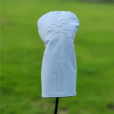：“{—— SKULL Golf Woods Headcovers  Covers For Driver Fairway Putter 135H Clubs Set Heads PU Leather Unisex