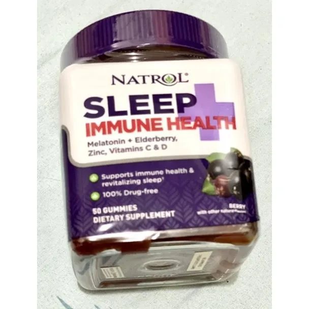 NATROL SLEEP IMMUNE HEALTH 50GUMMIES MELATONIN ELDERBERRY ZINC VITAMINS