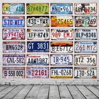 USA Texas New York California Car Number Metal License Plate Vintage Decor Wall Poster Bar Pub Garage Tin Plaques Signs YN124