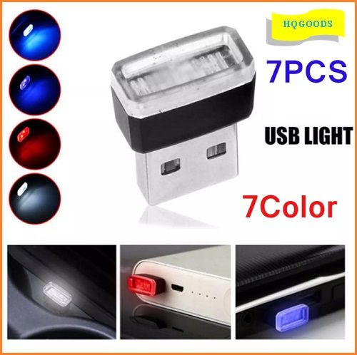 Bộ đèn LED mini cổng USB 7 màu đèn nội thất xe hơi đèn trang trí ...