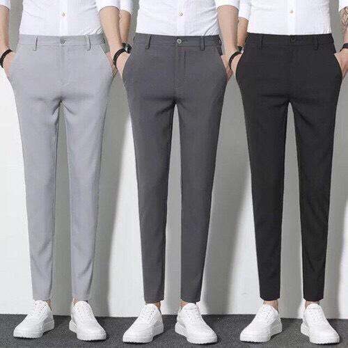 Quần Âu nam Xám Đậm Quần Tây nam Xám Đậm dáng hàn quốc, vải không xù nhăn |  Lazada.vn