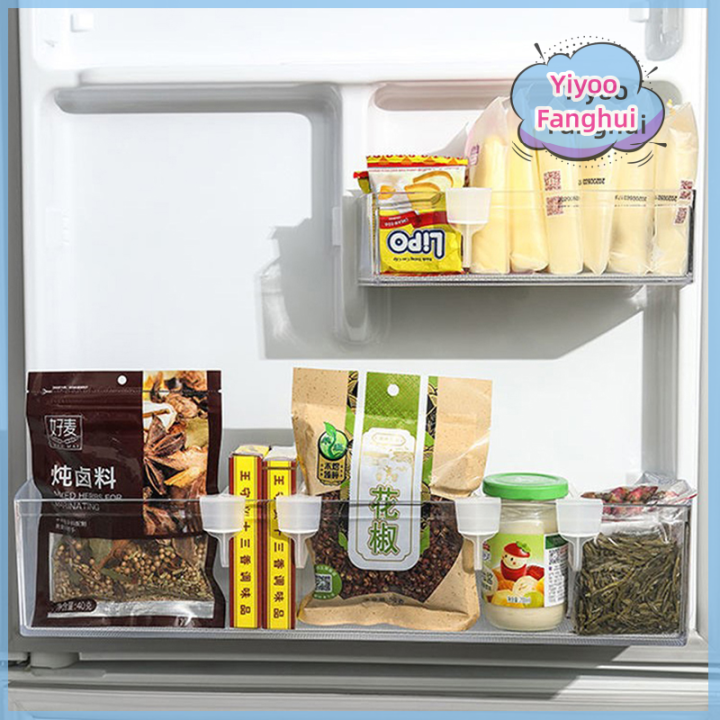 yiyoo-แผ่นกั้นที่จัดเก็บในตู้เย็น-ที่กั้นแยกชั้นวางอุปกรณ์เสริมชั้นขวดติดตู้เย็นสำหรับห้องครัว