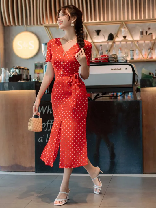 Váy Maxi Jenn – Đỏ cam_4MAXIJENN_Lep’ – LÉP >>> top1shop >>> lazada.vn