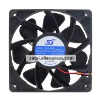 【LZ】✐๑  Sj sg121238bs 12cm ventilador de mineração 12v 2.7a 6000rpm ventilador de refrigeração refrigerador 12038 antminer para s9 s15 s17 s19 bitcoin mineiro asic ventilador