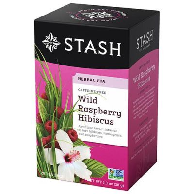 Premium for U📌ชา Stash Tea Box  TEA BOX ชาอเมริกา 35 รสแปลกใหม่ ชาดำ ชาเขียว ชาผลไม้ และชาสมุนไพรจากต่างประเทศ 📌 Raspberry Hibiscus