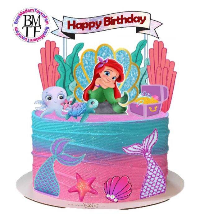 LITTLE MERMAID CAKE TOPPERS & 12PCS. CUPCAKE TOPPERS | Lazada PH