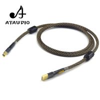 ATAUDIO Hifi Kabel USB Tipe A ke Tipe B Hifi Kualitas Tinggi Kabel Data Untuk DAC