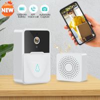 [MEESS] Wifi Video Doorbell Mini Wireless Doorbell Home Security Protection Intercom Long Standby Two Way Audio Photo Recording - Doorbell -