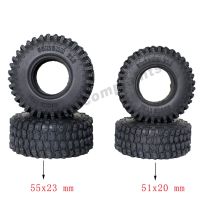 4PCS 1.0" Soft Rubber All Terrain Wheel Tires 51*20/55*23mm for 1/24 RC Crawler Car Axial SCX24 90081 Upgrade Tyres Screw Nut Drivers