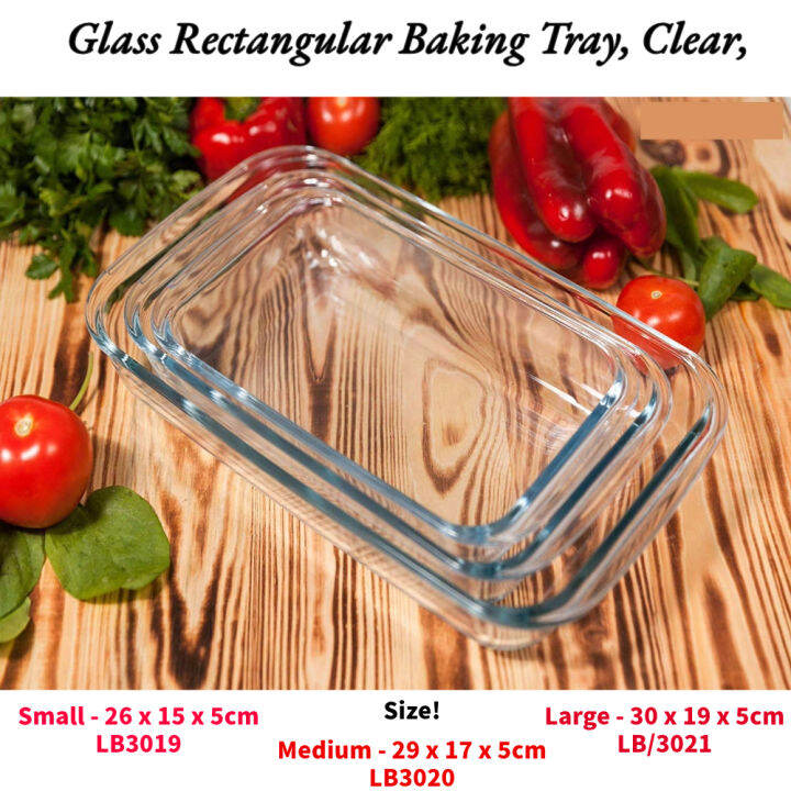 AKAPE Glass Baking Dish Clear Baking Glass Microwave Dish Glass