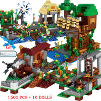 2022 NEW Compatible My World Minecraftinglys Building Blocks Village City Tree House Waterfall Warhorse Bricks Toys For Children