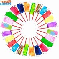 【YF】 2M 4M 6 Meters Colorful Gym Dance Ribbon Rhythmic Girl Art Gymnastics Ballet Streamer Twirling Rod Rainbow Stick Sports Training