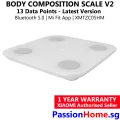 ✔ Xiaomi Mi Body Composition Scale 2 - Weighing Machine - Bluetooth 5.0 Latest 2020 - 13 Data Points - Smart Body Fat Weight Loss White - English - Visceral Fat Bone Body Age Passion Home PassionHome.sg. 