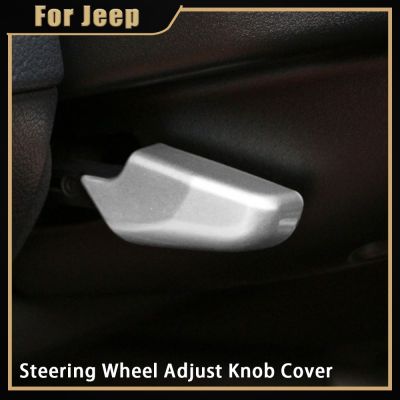 dfthrghd ABS Car Steering Wheel Adjust Knob Cover Sticker Trim for Jeep Renegade 2014 - 2022 for Compass 2017 - 2020 Inner Accessories