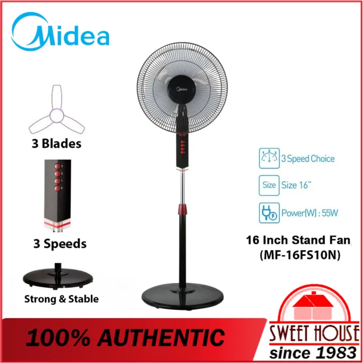 Midea Stand Fan 16 Inch Mf 16fs10n Mf16fs10n Lazada