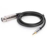 XLR 3 Pin Female to 1/8 inch 3.5mm Stereo Jack Mic Audio Cord Cable Adapter Cord