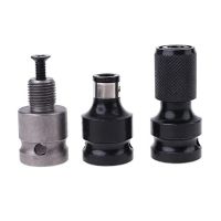 3 Pcs Drill Chuck Converter 1/2 Inch Square Drive to 1/4 Inch Hex Socket Adapter