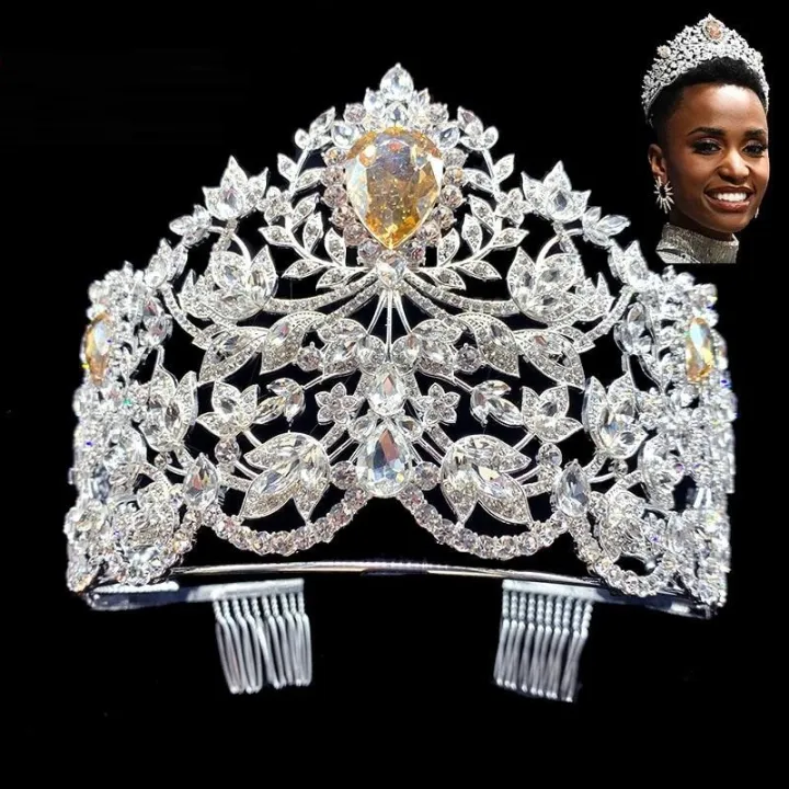 Miss Universe Pageant Tiaras Crowns Big teardrop Crystal Princess Queen ...