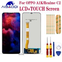 ต้นฉบับสำหรับ OPPO A1K CPH1923หน้าจอแอลซีดีสัมผัสทำให้เป็นดิจิทัลประกอบสำหรับ Realme OPPO 6.1นิ้ว RMX1941 C2พร้อมกรอบ