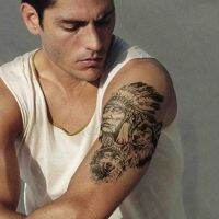 hot！【DT】●  Temporary Sticker Wolf Mighty Man Tatto Flash Tattoos Big Size Tatoo for Men