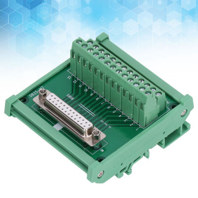 สัญญาณทะลุบอร์ด PCB การติดต่อที่ดี DB25ตรงไปเทอร์มินัลเชื่อมต่อ DC60V ทองแดงตัวเมียสำหรับลวด14-26AWG