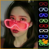 FASHION แว่นตาเรืองแสง ""มีหลอดไฟ LED"" แว่นตาเรืองแสง คริสต์มาส แว่นสงกรานต์ Luminous glasses