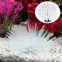 Aquarium Soft Corallin Artificial Underwater Silicone Sea Ball Anemone Ornament Aquarium Fish Tank Decor Ornaments Accessories