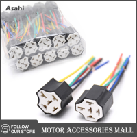 Asahi Motor ตัวยึดรีเลย์รถยนต์เซรามิก, 5 pins Auto RELAY SOCKET 5 PIN RELAY CONNECTOR ปลั๊กเซรามิครีเลย์ยึดที่นั่งรีเลย์สูงพร้อมหมุด