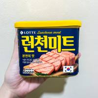 Lotte Luncheon meat แฮมกระป๋องเกาหลี ลันชัน มีท (เนื้อหมูและไก่บดปรุงรส) 340g.