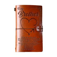 Elegant Handcrafted Diary Notebook Engraved Leather Journal Message Note Book to My Daughter to My Wife Handwriting