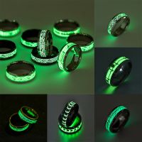 Stainless Steel Luminous Finger Rings For Couples Glow In Dark ValentineS Day Gift Love Band Ring Jewelry Free Shipping Anillo